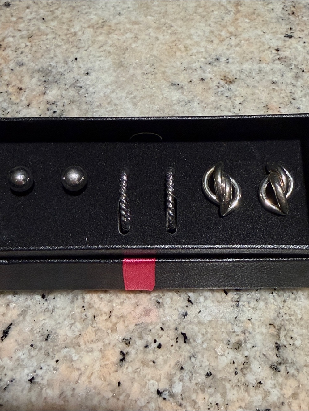 Woman’s Silver Tone Earring Set - 3 Pair